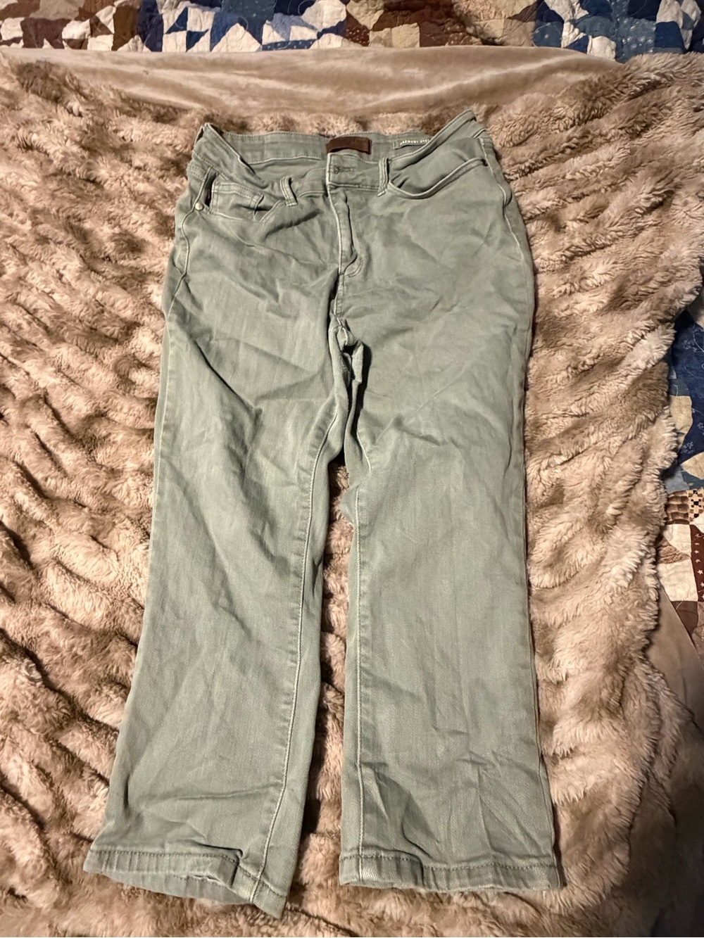 Judy Blue Light Sage Straight Leg capri Jeans